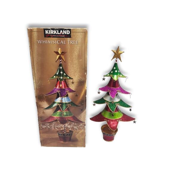 Kirkland Signature Colorful Metal Whimsical Christmas Tree 19.5" w/ Box - Picture 1 of 11